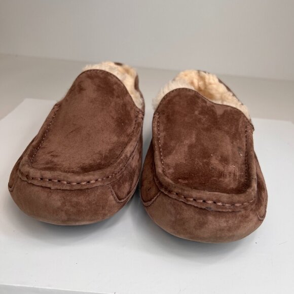 Ugg Loafer Men 10 Slipper Suede Leather Shoe Sheepskin Lining Comfort Core Ex main image 4